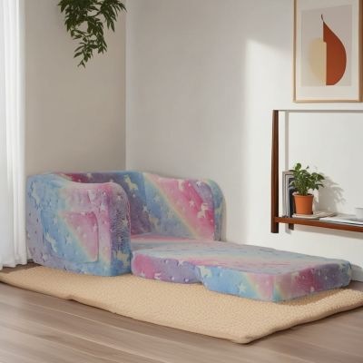 Streamdale 2-in-1 Kids Modular Sleeper Sofa Convertible Comfy Lounger, Small Pink