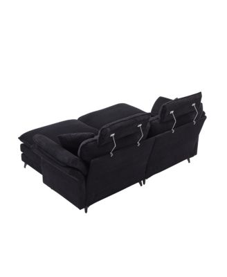 1 Count(85.8") Metal Cloud Comfort Sectional Sofa with Ottomans