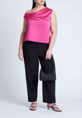 Women's Plus Size Twisted Satin Top