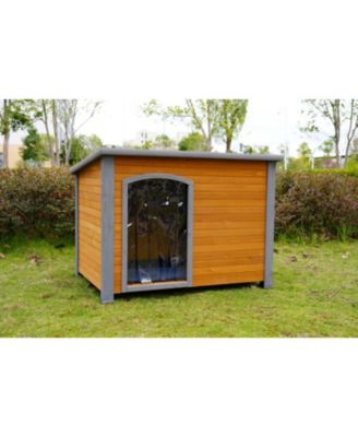 Streamdale 45" Insulated Dog House Wood, Plastic, Indoor/Outdoor"
