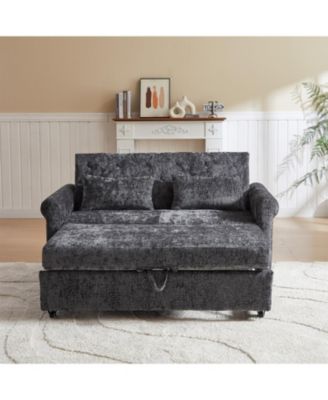 Streamdale Upholstered Sofa Bed - Chenille Loveseat with Adjustable Back
