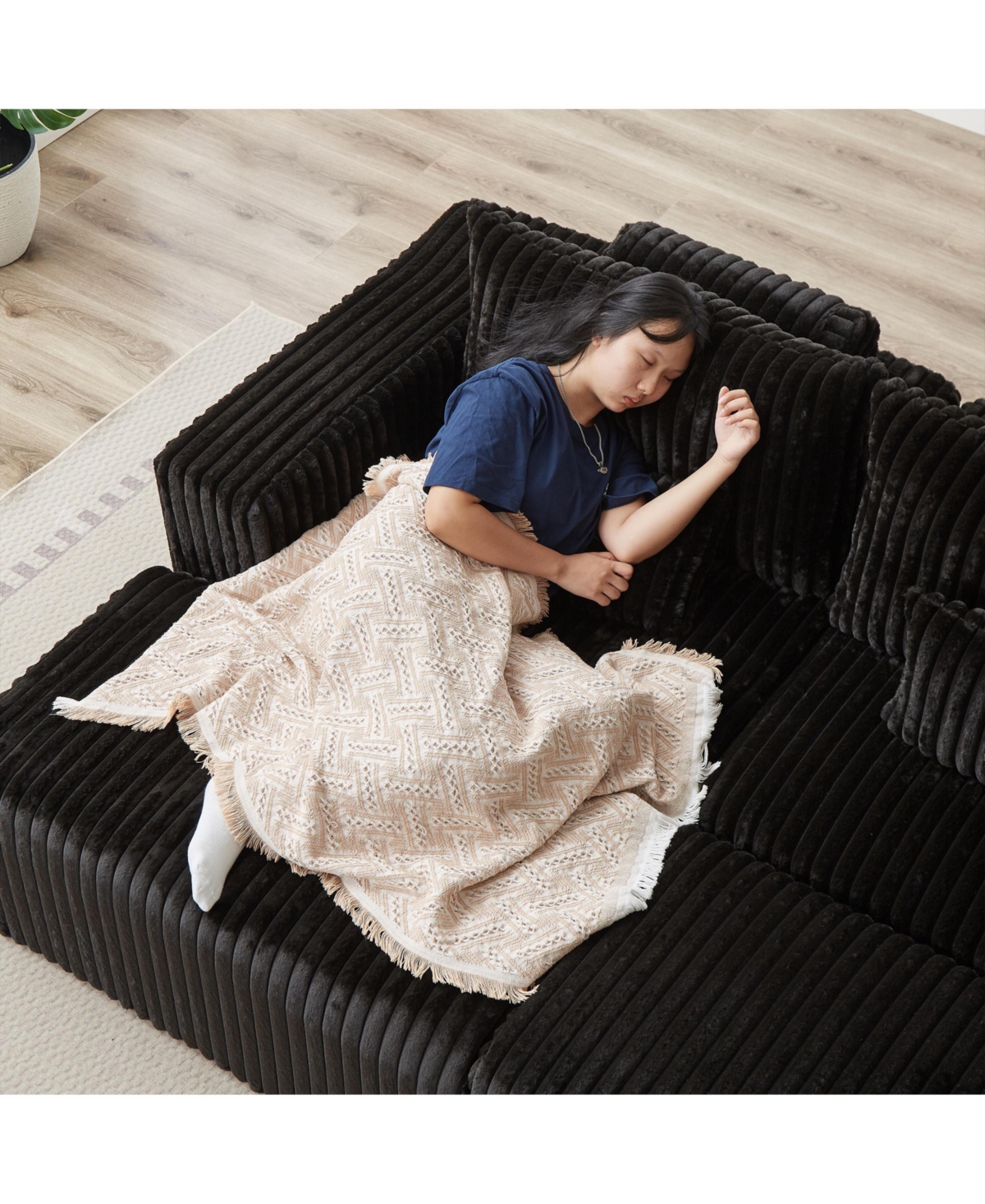 Streamdale Oversized Cloud Plush Sectional Lounge Chaise