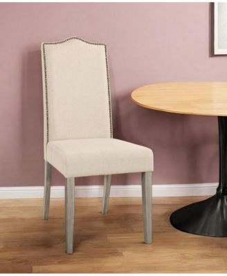 Linen Upholstered Parsons Chair for Comfortable Dining Room Seating