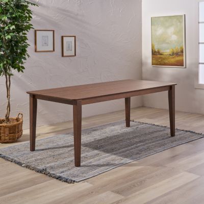Streamdale Farmhouse Dining Table With Slatted Top And Square Legs
