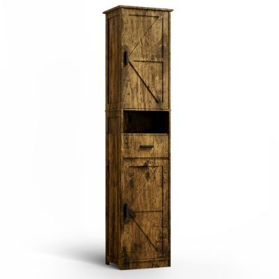 69" Bathroom Storage Cabinet with Barn Doors
