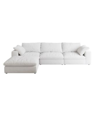 Streamdale Cloud Modular L-Shaped Sofa with Ottoman