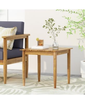 Streamdale Rustic Acacia Wood Outdoor Side Table
