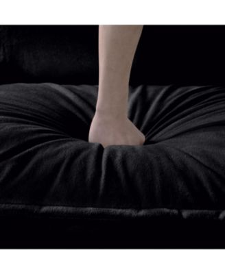 Streamdale Oversized Chenille Loveseat Sofa - Black