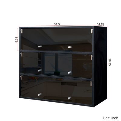 Glass Door Shoe Box Shoe Storage Cabinet With RGB Led Light