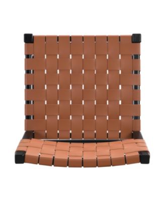 24" Classic PU Counter Stools (Set of 2), Rubberwood Frame