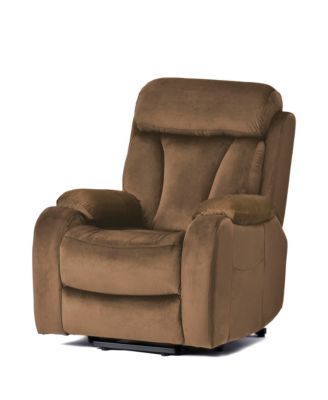 Streamdale 1 Pc. Brown Cashmere Upholstered Anti-Skid Remote-Controlled Power Lift Infinite Recline Sofa Chair