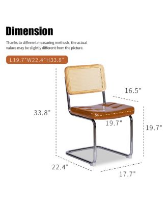  Modern Breuer Dining Chairs (Brown, Set of 2)