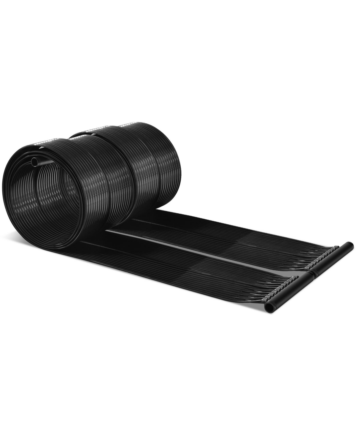 2 Pieces 10/16.4/20 Feet Weatherproof Solar Swimming Pool Heating System - Black