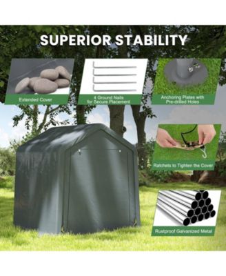 6 x 6.5/8 x 6.5 Feet Portable Motorcycle Outdoor Storage Shelter