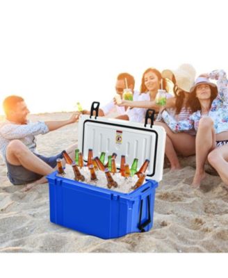 58 Quart Leak-Proof Portable Cooler  Ice Box for Camping-Blue