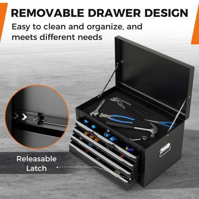 24 Inch Tool Chest Case with 6 Drawers and Top Storage for Garage Repair Shop &amp; Warehouse