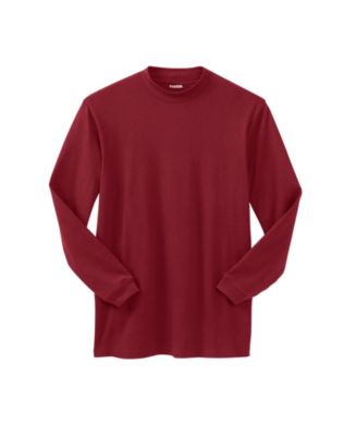 Men's Mock Turtleneck Long-Sleeve Cotton Tee