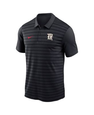 Men's Black Texas Rangers Authentic Collection City Connect Victory Performance Polo Shirt
