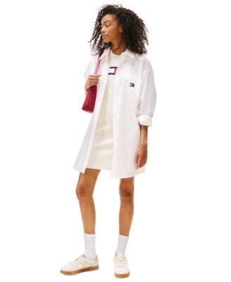 Tommy Jeans - Women's Cotton Oversized Mini Shirt Dress