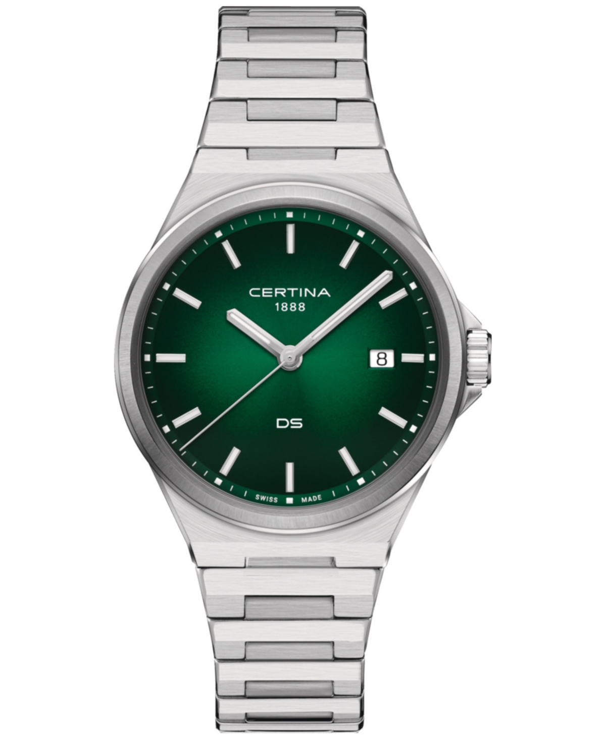 Men's Swiss Ds-7 Stainless Steel Bracelet Watch 39mm - Green
