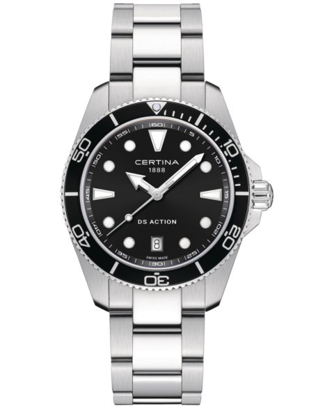 Мужские часы Certina Swiss DS Action Stainless Steel Bracelet Watch 40mm