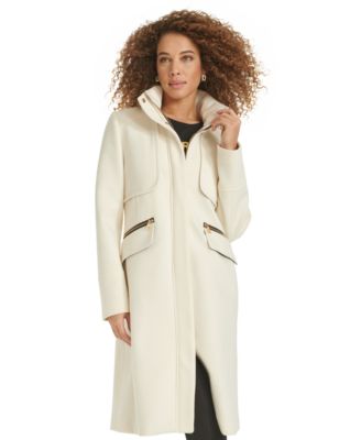 Women's Zip-Front Boucl&eacute; Coat, Created for Macy's