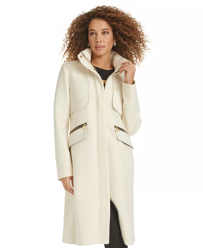 Women's Zip-Front Boucl&eacute; Coat - thumbnail 9
