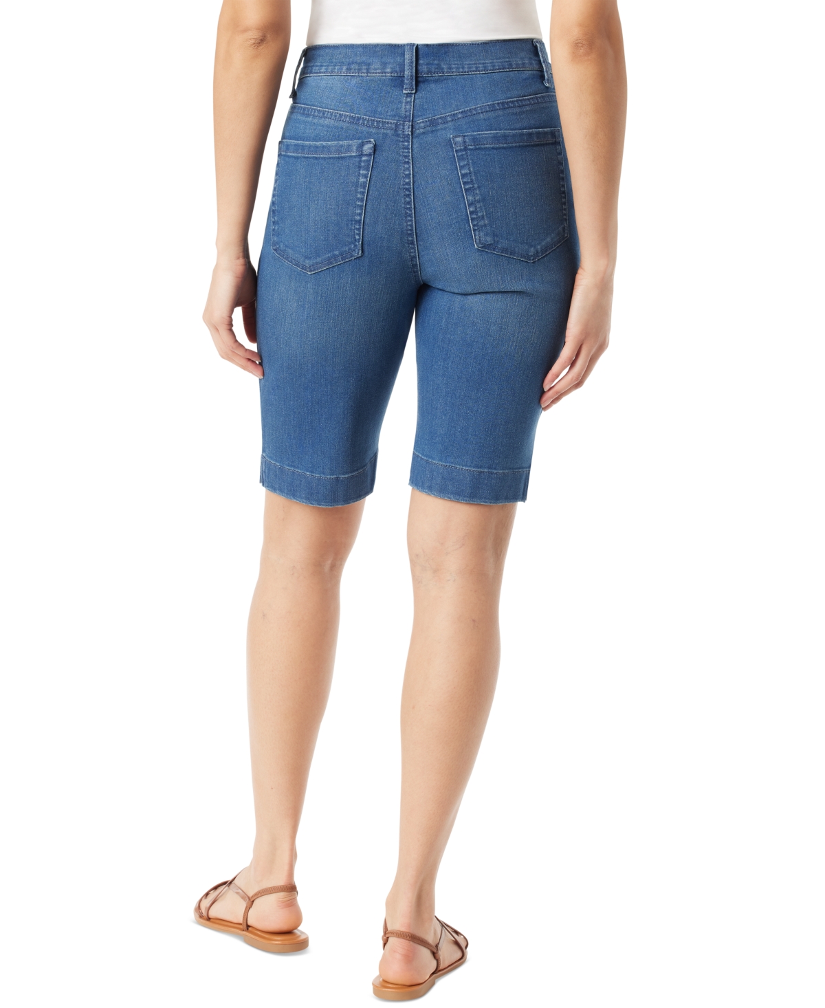 Gloria Vanderbilt Women's Amanda Bermuda Denim Shorts In Blue