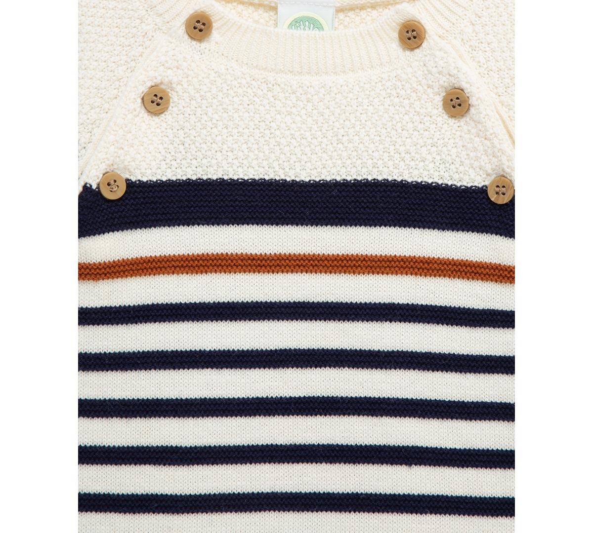 Little Me Baby Boys Cotton Block Stripe Sweater Coverall
