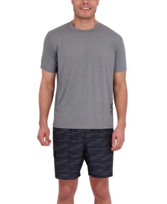 Men's Short Sleeve Drop Needle Crewneck Swim Shirt
