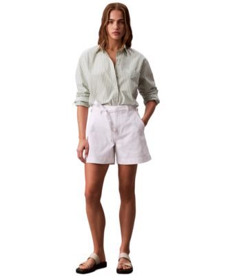 Calvin Klein Jeans - Women's High Rise Tie Waist Denim Shorts