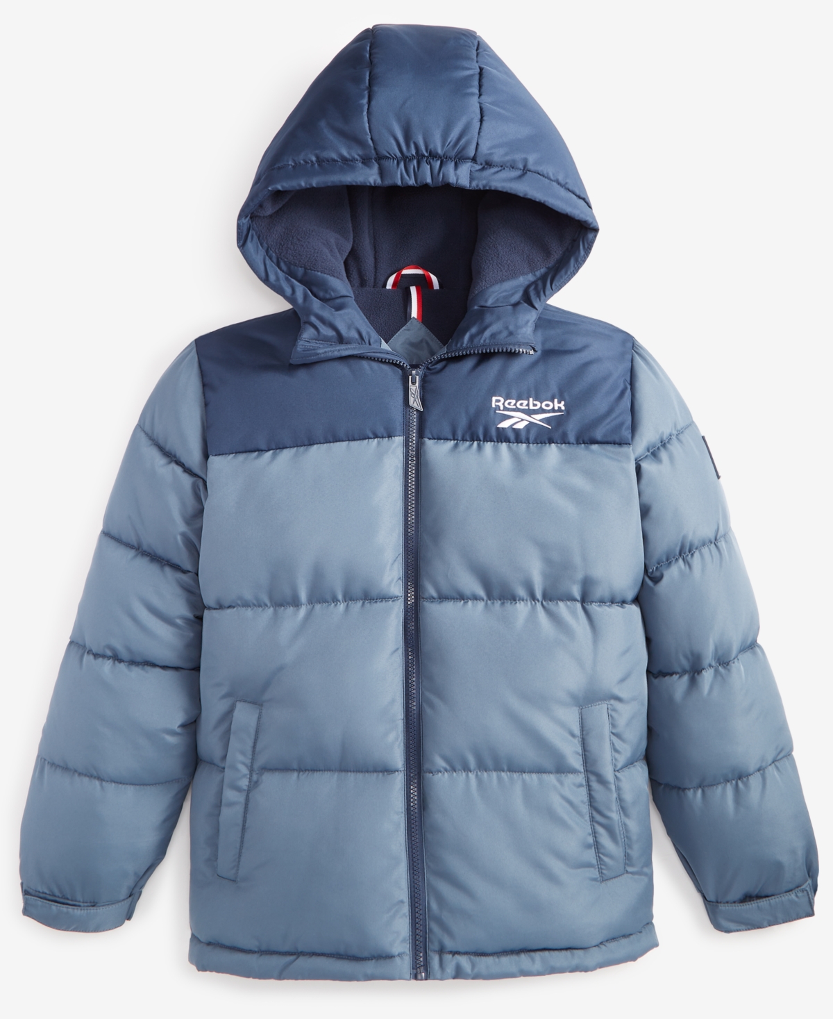 Reebok Big Boys Contrast Yoke Promo Long Sleeve Puffer Jacket