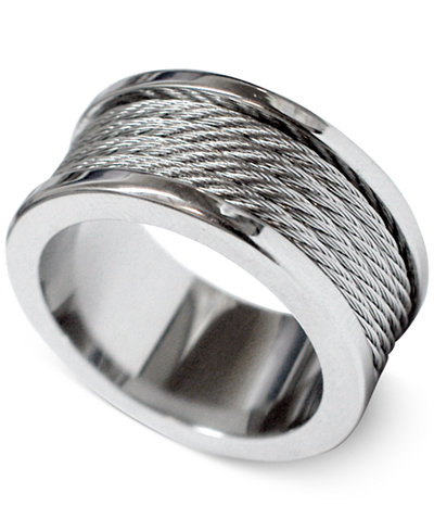 CHARRIOL Unisex Silver-Tone Cord Ring