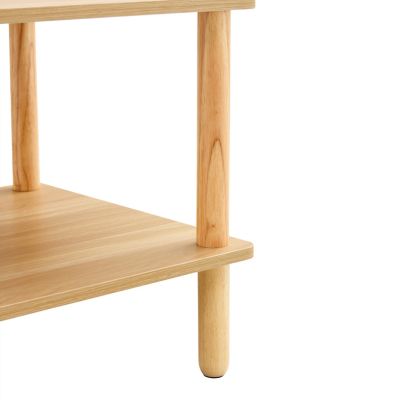 Modern 2-Tier Living Room Coffee Table with Open Shelf and Durable Legs