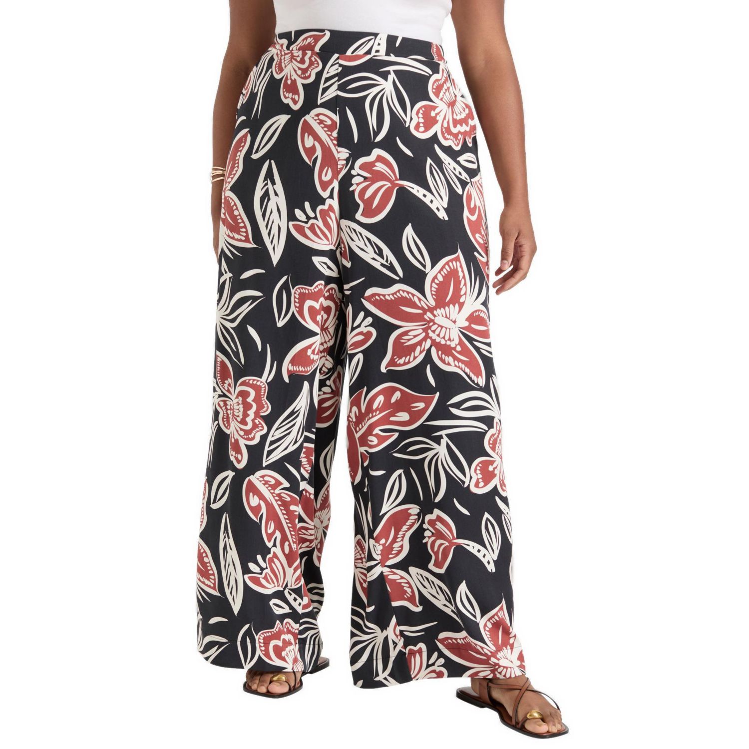 Women's June + Vie Wide-Leg Pull-On Pants
