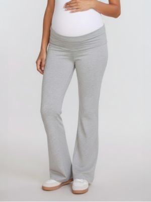 Women's Roll Over Waistband Flare Legging - Motherhood Maternity