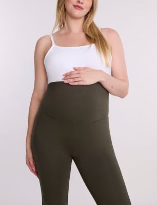 Women's Roll Over Waistband Flare Legging - Motherhood Maternity