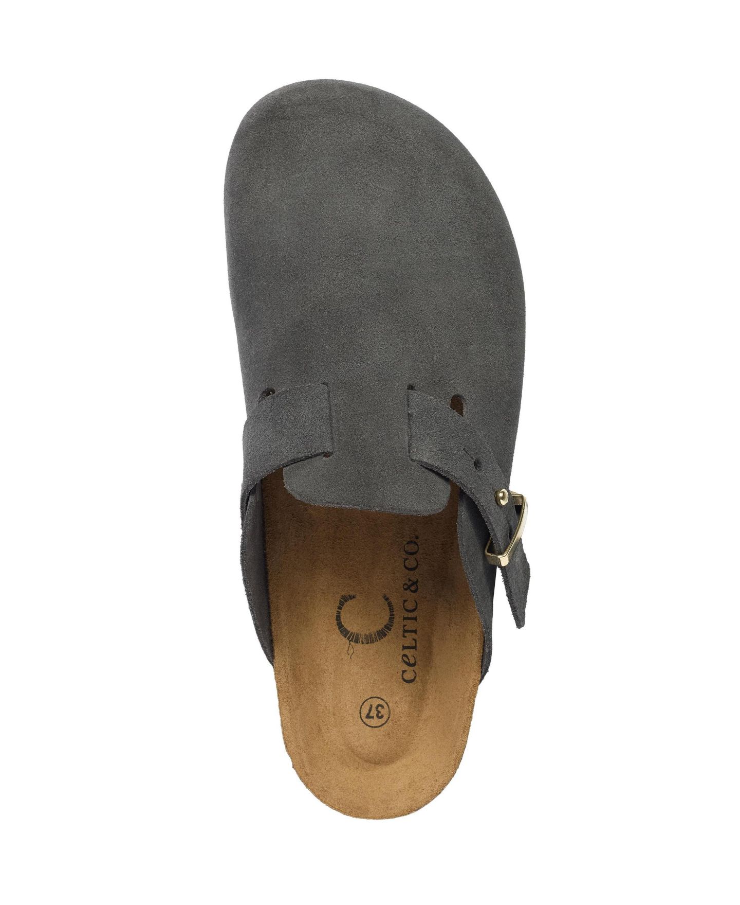 Женские сабо Celtic & Co. Clogs with a stud design, цвет: Угольный замшевый — фото 5