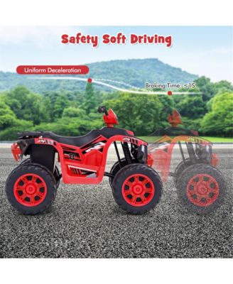 Kids Ride-On ATV 24V Battery Powered Electric Vehicle w/ Wireless Connection Music Radio LED Lights