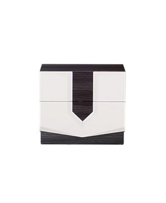 Wooden Two-Drawer Nightstand with Elegant Storage