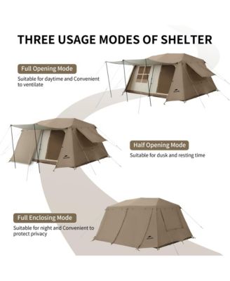 Village Camping Tent,4/6/8 Person Tents for Camping, 60S Easy Setup Instant Tent for Family Camping, Car Camping