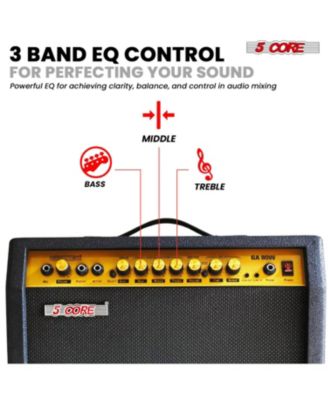 Guitar Amp 80 Watt Electric Amplifier w Built in 10" Speaker Portable Mini Practice Amps