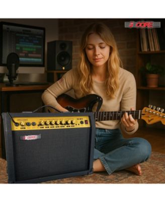 Guitar Amp 80 Watt Electric Amplifier w Built in 10" Speaker Portable Mini Practice Amps