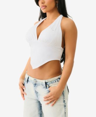 Women's Bandeau Halter Neck Crop Top