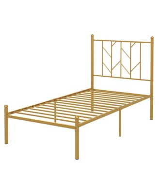 Twin Size Platform Bed Frame Heavy-duty Metal Bed Frame w/Sturdy Metal Slat Support