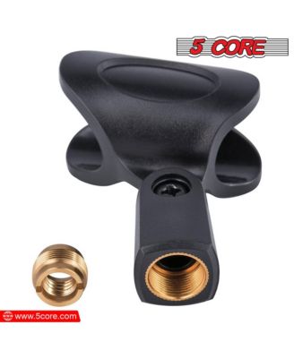 Microphone Clip Holder 2 Pieces with Screw Adapters 5/8 to 3/8 Inch