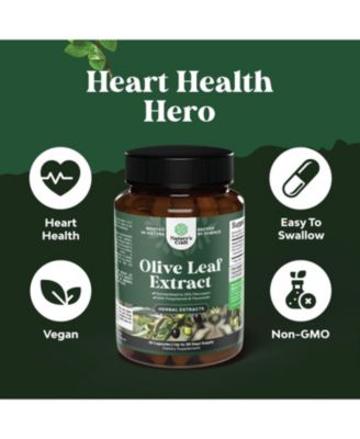 Olive Leaf Extract Capsules | High Strength Antioxidant | with Pure Olive Leaf with 20% Oleuropein for Heart Health | 30ct