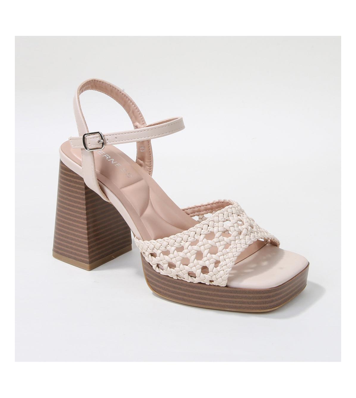Hudson Woven Platform Sandal - Tan