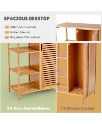 Bamboo Bathroom Storage Cabinet with Single Door