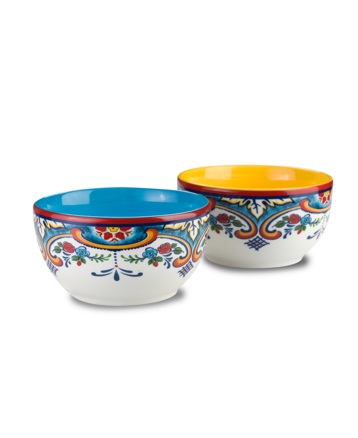 Euro Ceramica Zanzibar Dipping Bowls, Set Of 4 In Multi